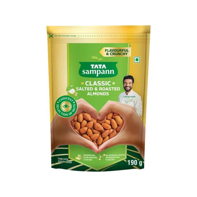 Tata Sampann Classic Salted & Roasted Flavoured Almonds (Badami)