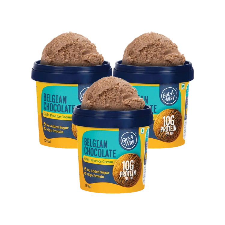 Get-A-Way Belgian Chocolate Ice Cream Cup - Pack of 3