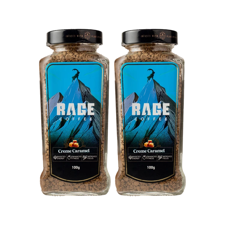 Rage Coffee Creme Caramel Instant Flavoured Coffee - Pack of 2
