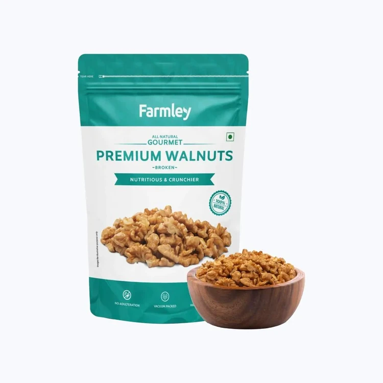 Farmley Premium Broken Chile Walnuts Kernels (Akhrot) (Akrotu)