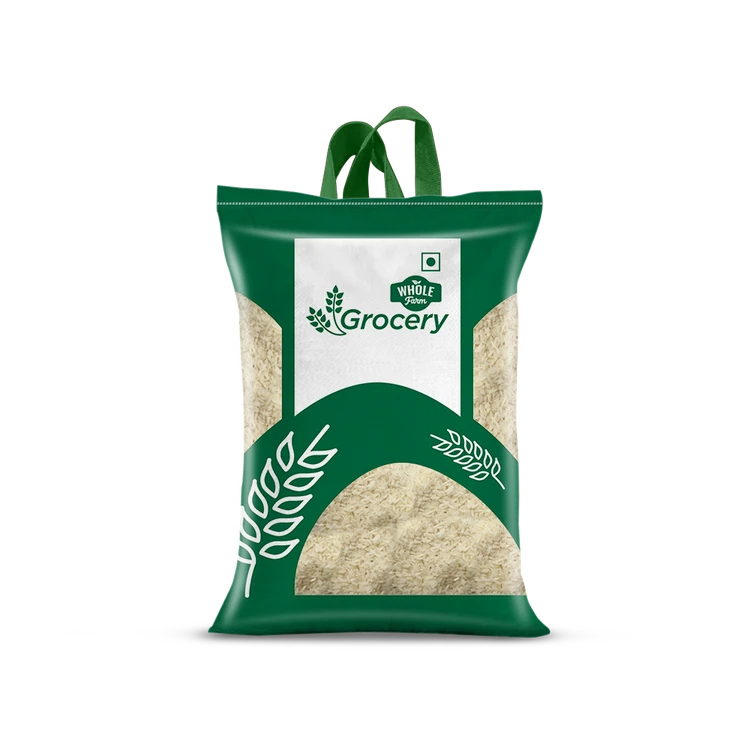 Whole Farm Grocery Raw Sonamasuri Rice (6-12 Months) - 10 kg (Medium Grain) (Sonamasuri Akki)