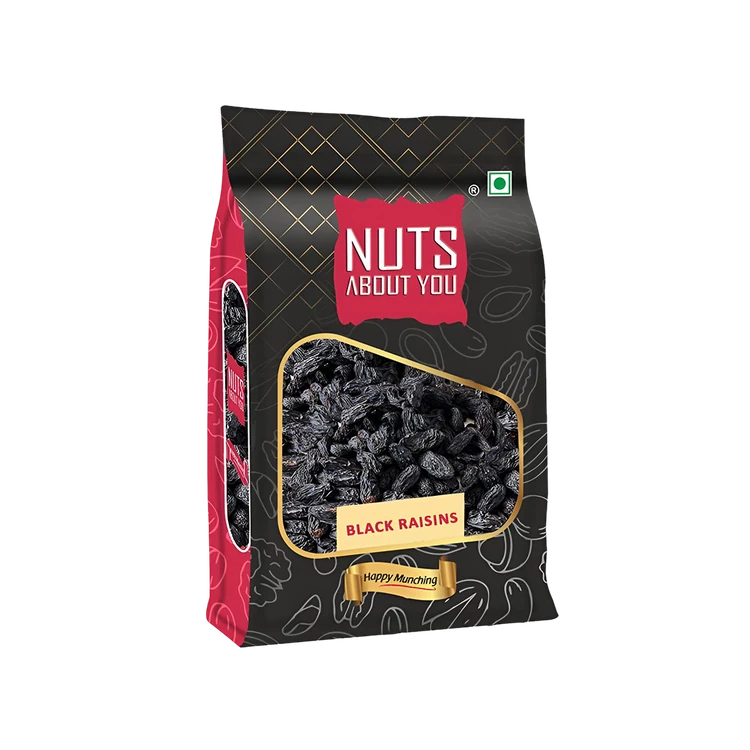 Nuts About You Black Raisins (Kappu Drakshi Dried)