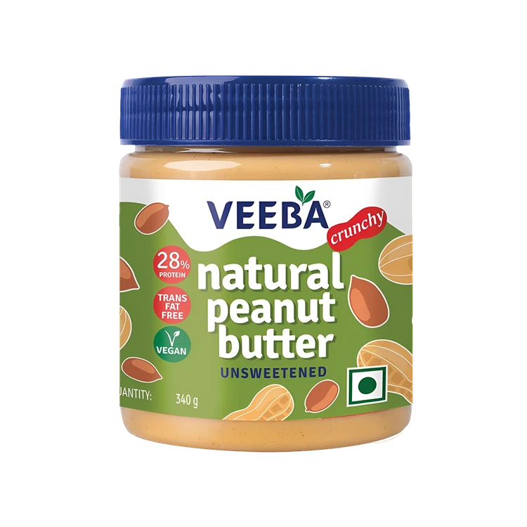 Veeba Crunchy Peanut Butter (Unsweetened)