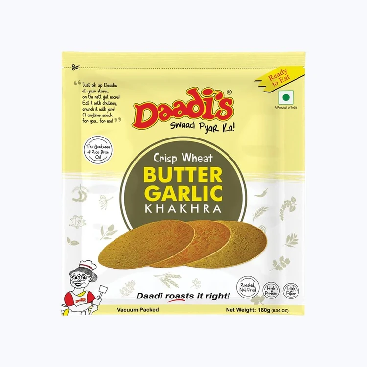 Daadi's Crips Wheat Butter Garlic Khakhra
