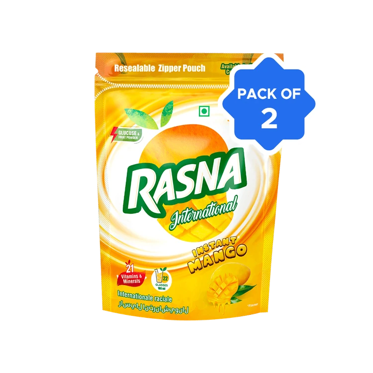 Rasna Fruit Plus Mango Drink Mix - Pack of 2