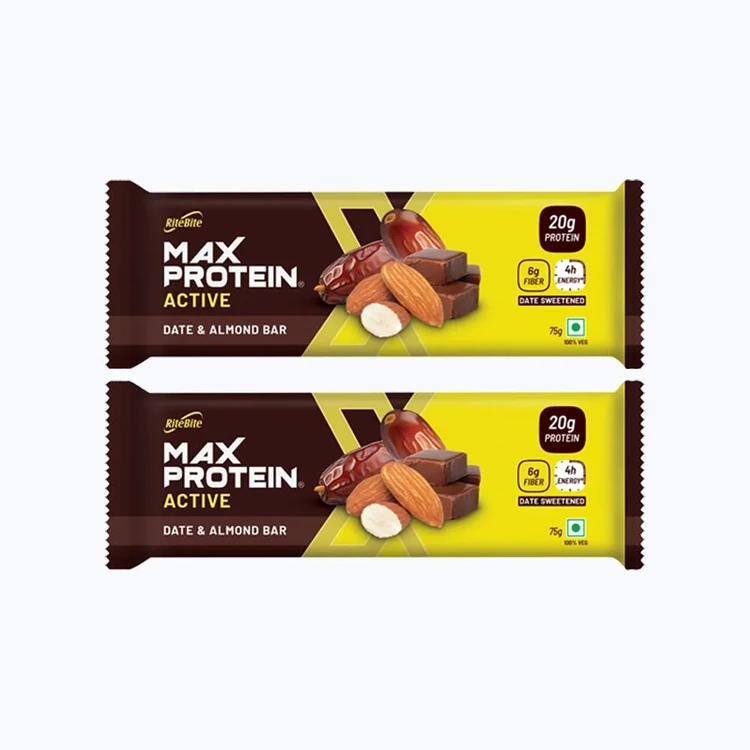 RiteBite Max Protein Date & Almond 10 g Protein Bar - Pack of 2