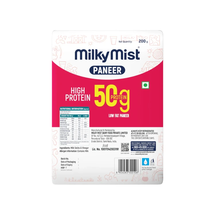 Milky Mist Low Fat High Protein Paneer