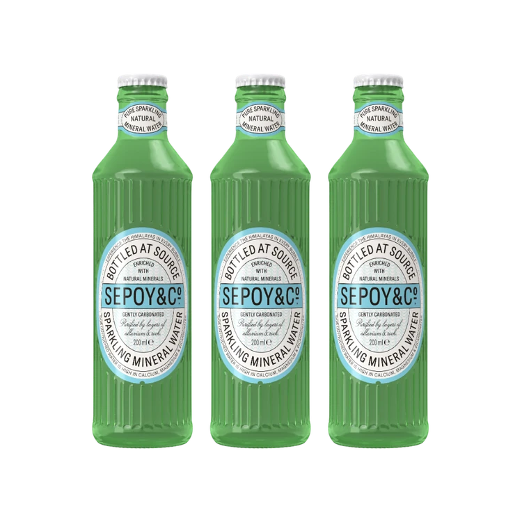 Sepoy & Co. Pure Natural Mineral Sparkling Water - Pack of 3