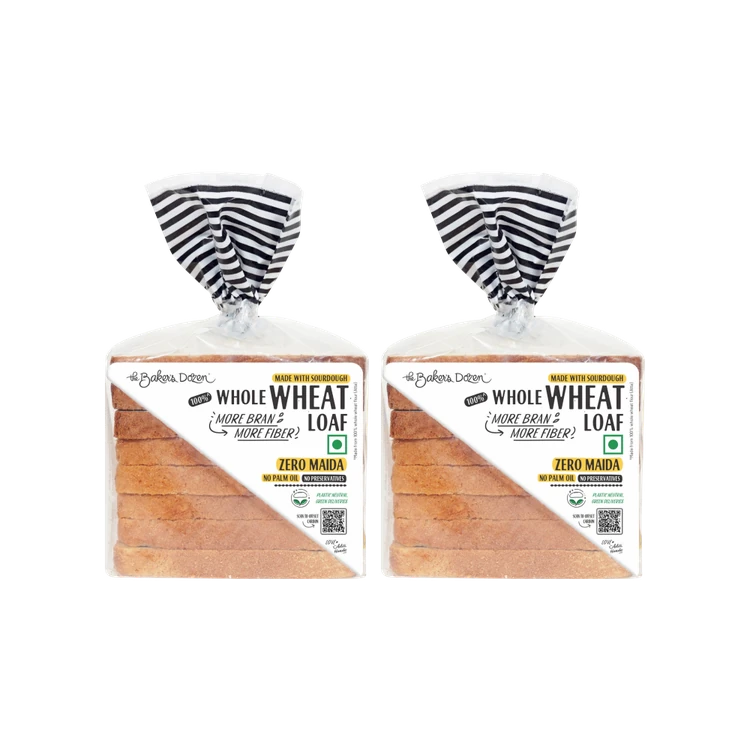 The Baker's Dozen 100 % Whole Wheat Bread - Pack of 2