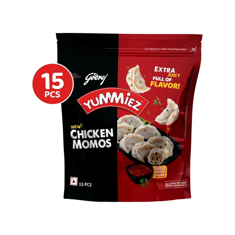 Godrej Yummiez Chicken Momos - 15 pcs