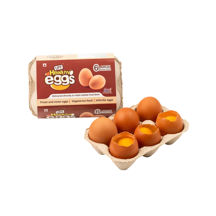 UPF Healthy Brown Eggs - 6 pieces