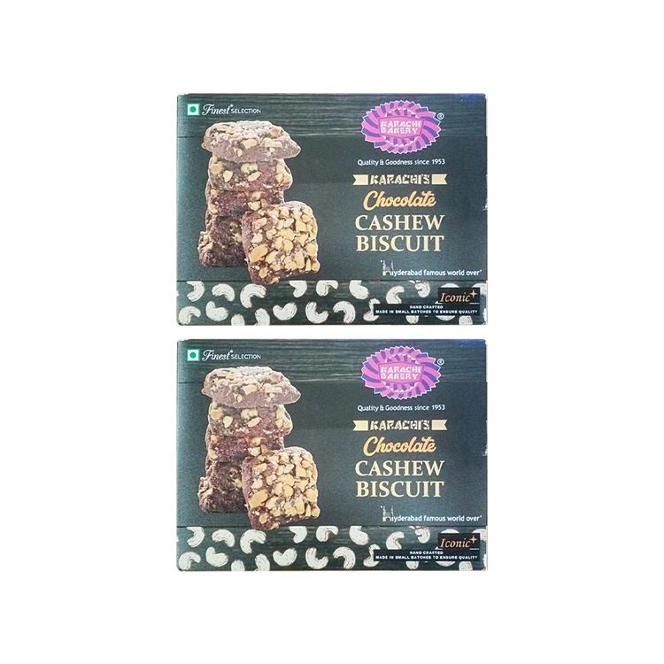 Karachi Bakery Chocolate Cashew Biscuit - Pack of 2