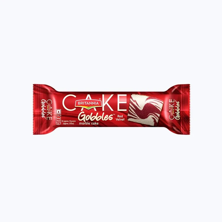Britannia Gobbles Marble Slice Cake - Red Velvet