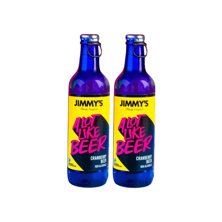 Jimmy's Cranberry Non-Alcoholic Beer - Pack of 2