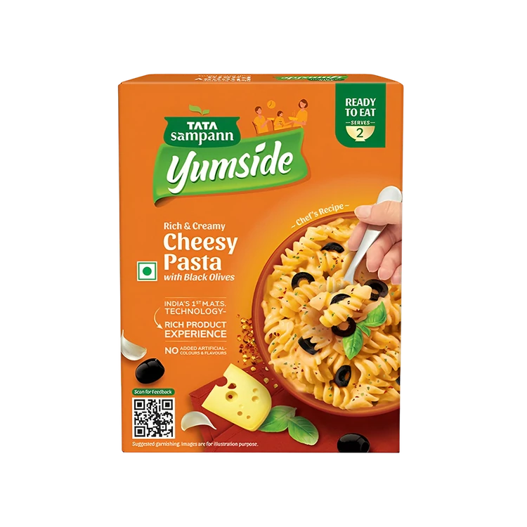 Tata Sampann Yumside Cheesy Pasta With Black Olives - Ready to Eat