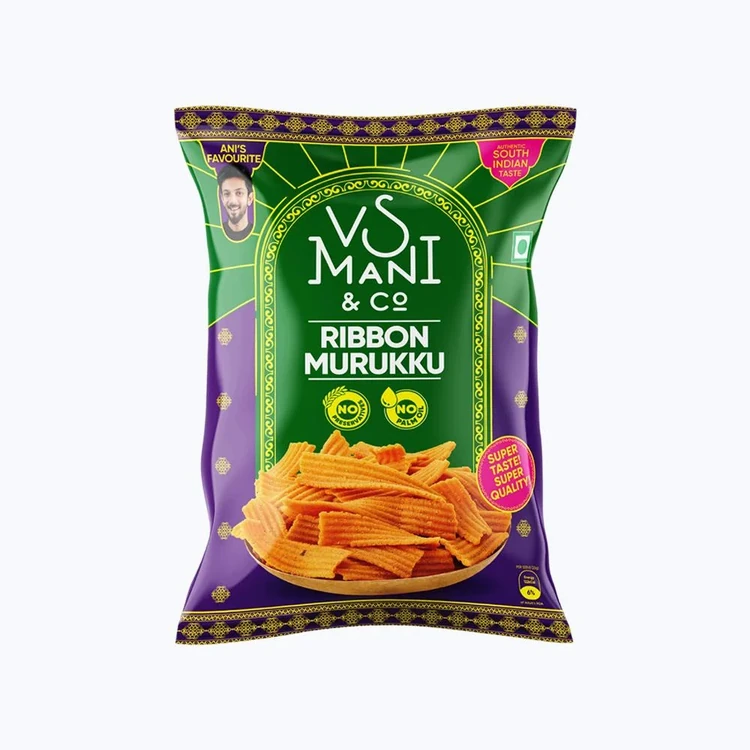 VS Mani & Co. Garlic Ribbon Murukku, No Palm Oil