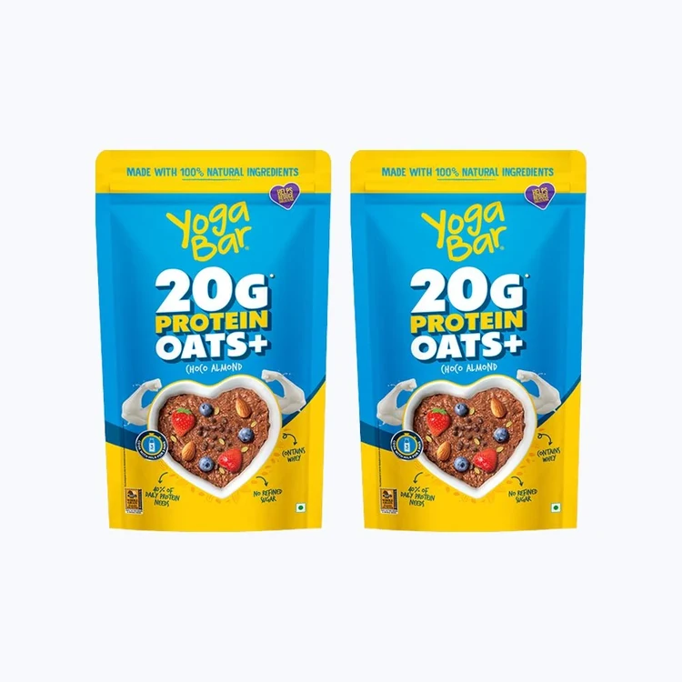 Yoga Bar High Protein Oats (Choco Almond) - Pack of 2