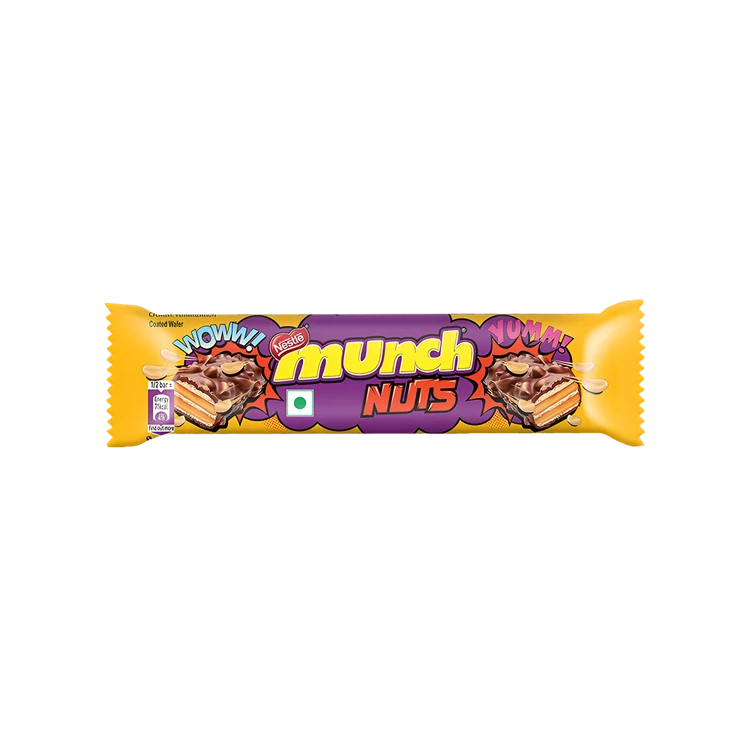 Nestle Munch Nuts Chocolate Coated Crunchy Wafer Bar