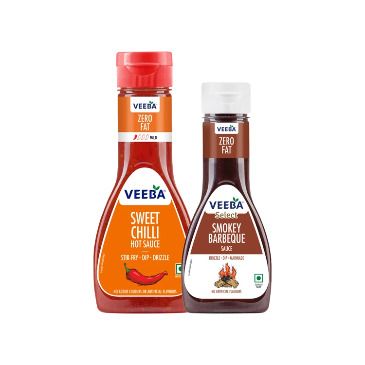 Veeba Sweet Chilli Sauce +  Smokey Barbeque Sauce Combo