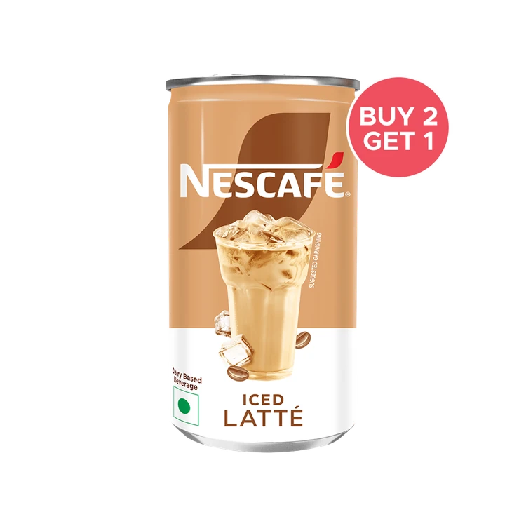 Nescafe Cafe Style Cold Coffee, Iced Latte - Buy 2 Get 1 Free