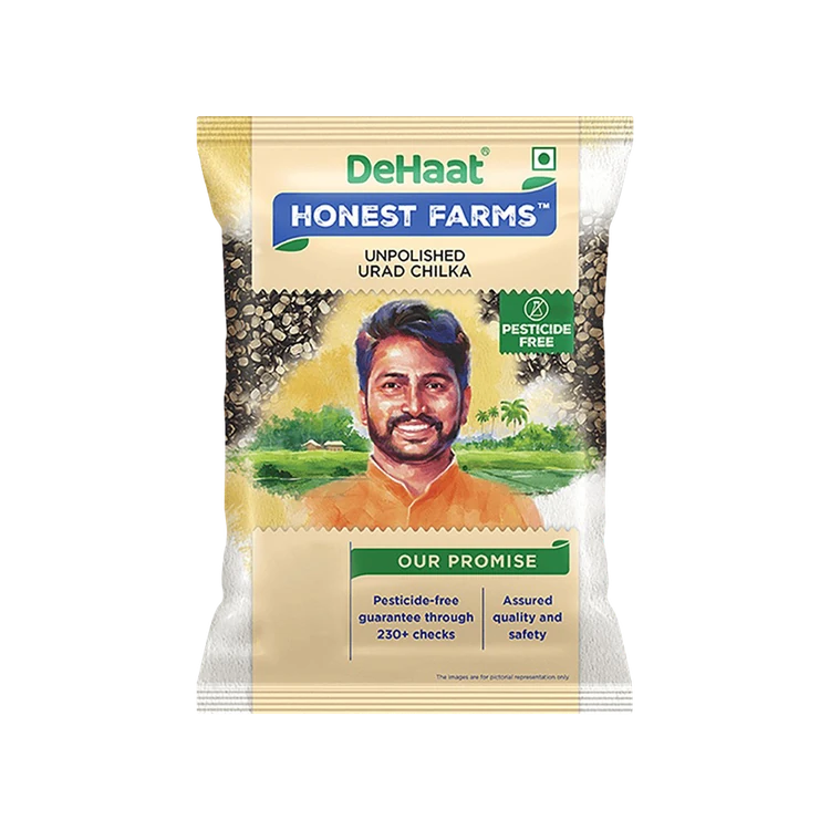 Dehaat Honest Farms Pesticide-Free Urad Dal (Chilka) Unpolished (Nashaka Itada Uddina Bele (Chilka))