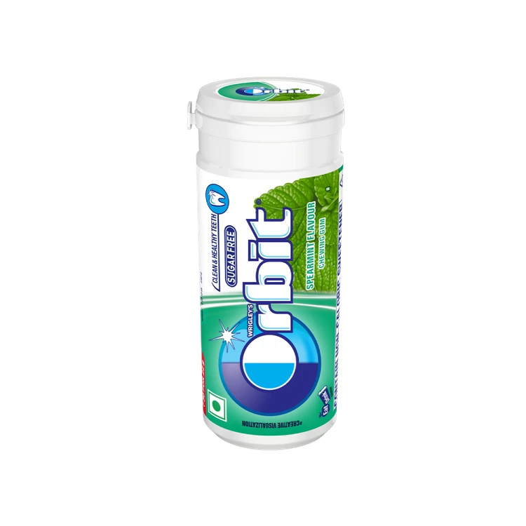 Orbit Spearmint Flavour Sugar Free Chewing Gum