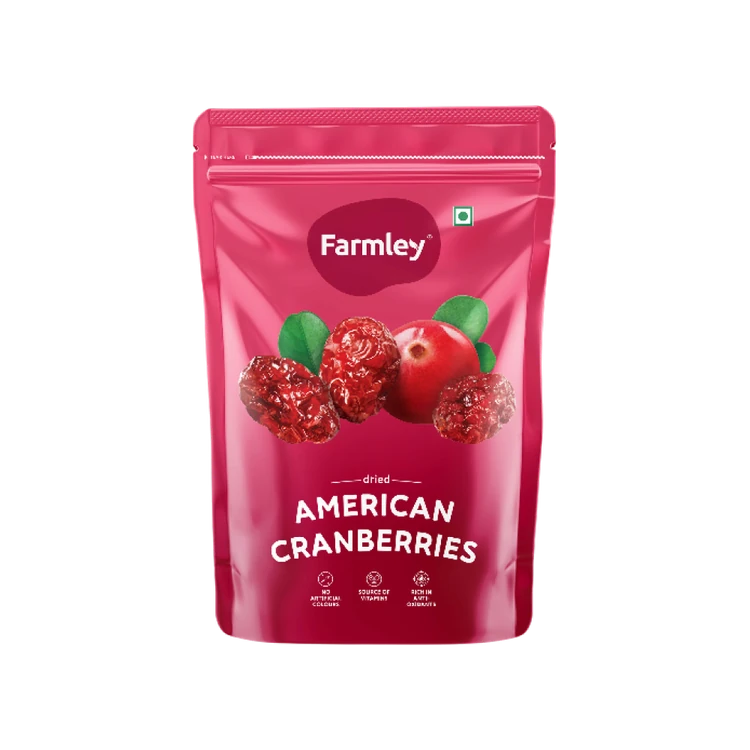 Farmley Premium Whole Dried Cranberries (Ona Cranberries)