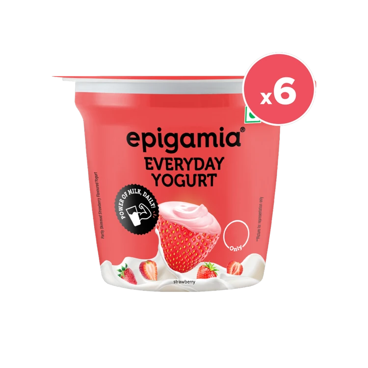 epigamia Everyday Yogurt - Strawberry - Pack of 6