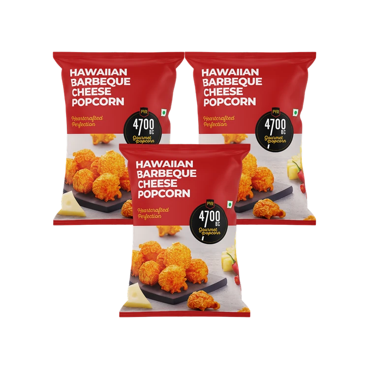 4700BC Hawaiian Barbeque Cheese Popcorn, Gourmet - Pack of 3