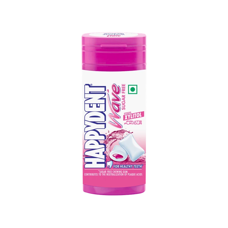 Happydent Sugar Free Wave Fruit Flavour Chewing Gum