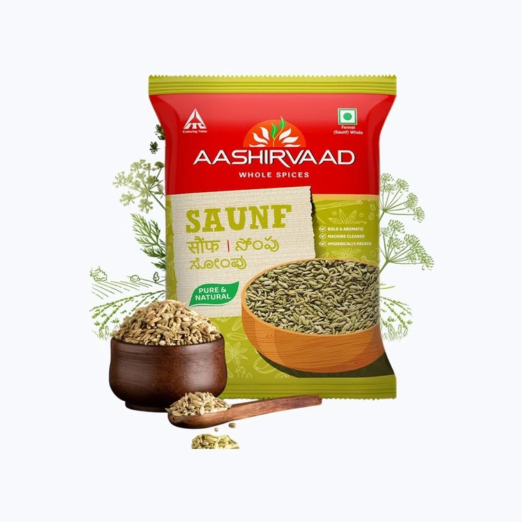 Aashirvaad Pure Whole Saunf Seeds /Saunf (Sompu)