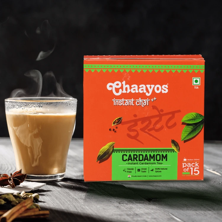 Chaayos Cardamom Instant Tea Premix Regular Sugar