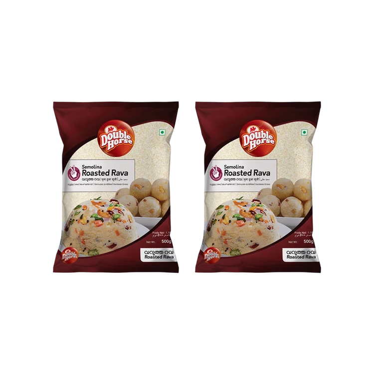 Double Horse Roasted Sooji/Rava - Pack of 2 (Hurida Rave)