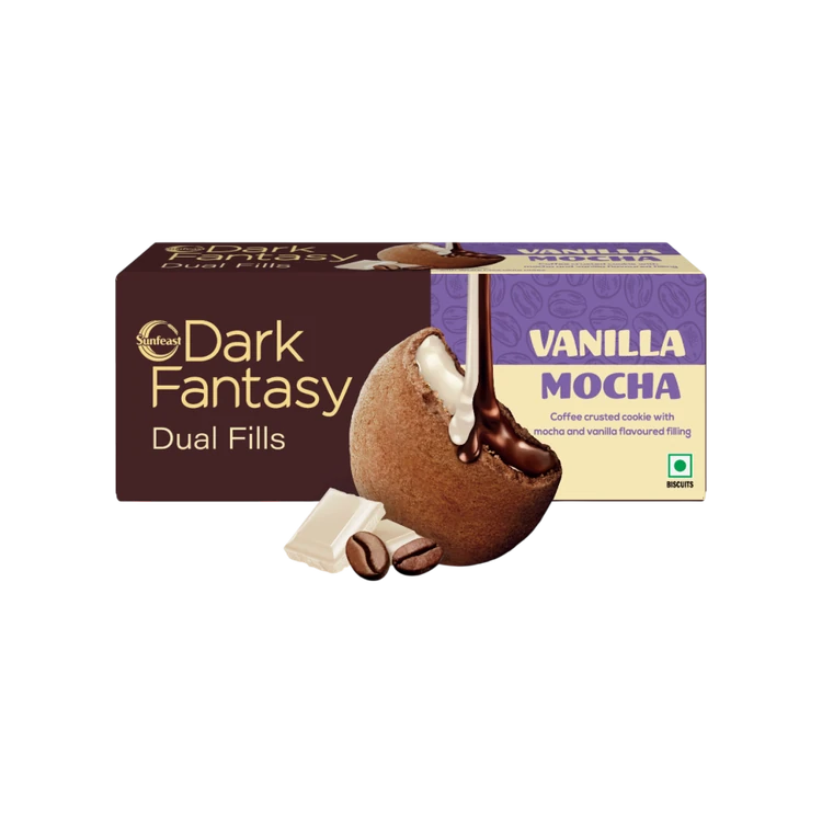 Sunfeast Dark Fantasy Mocha Vanilla Dual Fills Cookies