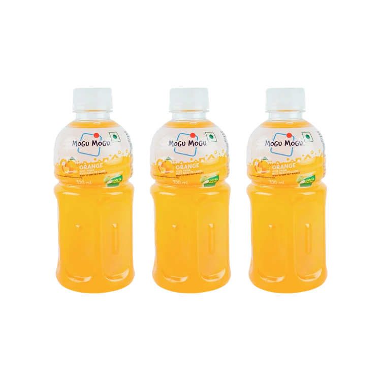 Mogu Mogu Orange Fruit Drink - Pack of 3