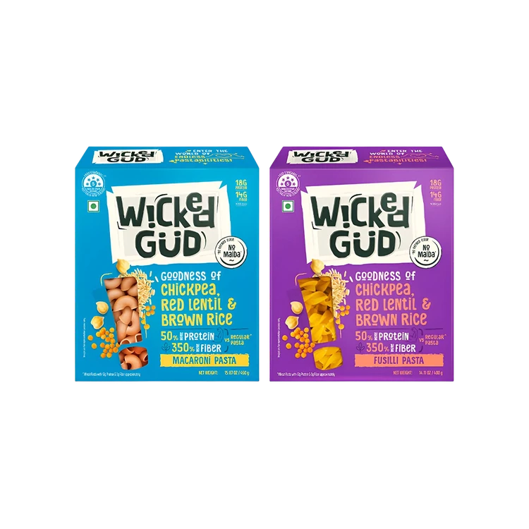 WickedGud Macaroni & Fusilli Pasta Combo