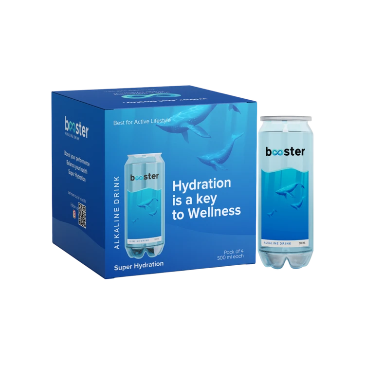 Booster Alkaline Water - Pack of 4
