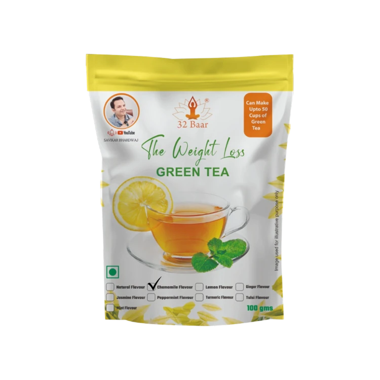 32 Baar The Weight Loss Green Tea Leaves (Chamomile)