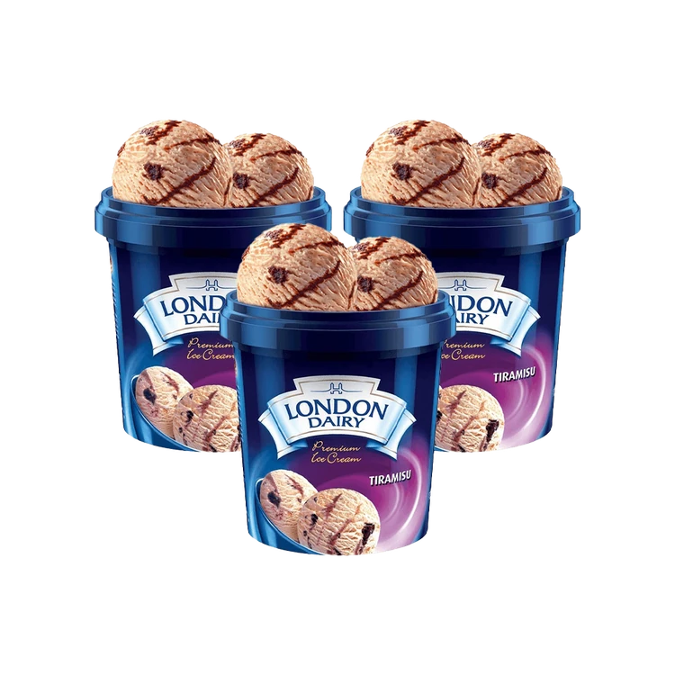 London Dairy Tiramisu Ice Cream Cup - Pack of 3