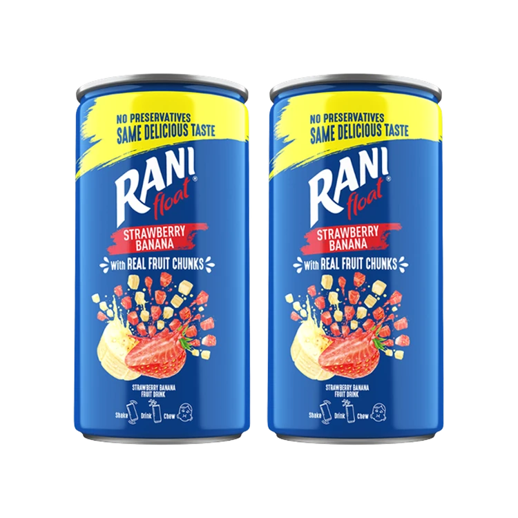 Rani Float Strawberry Banana Fruit Juice - Pack of 2