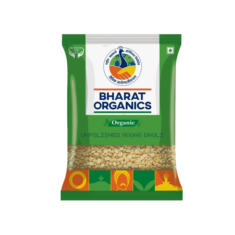 Bharat Organics - Organic Moong Dal (Dhuli)