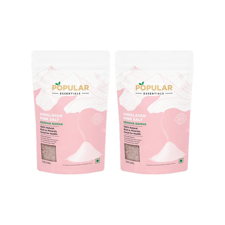 Popular Essentials Pure Himalayan Pink Salt - Pack of 2