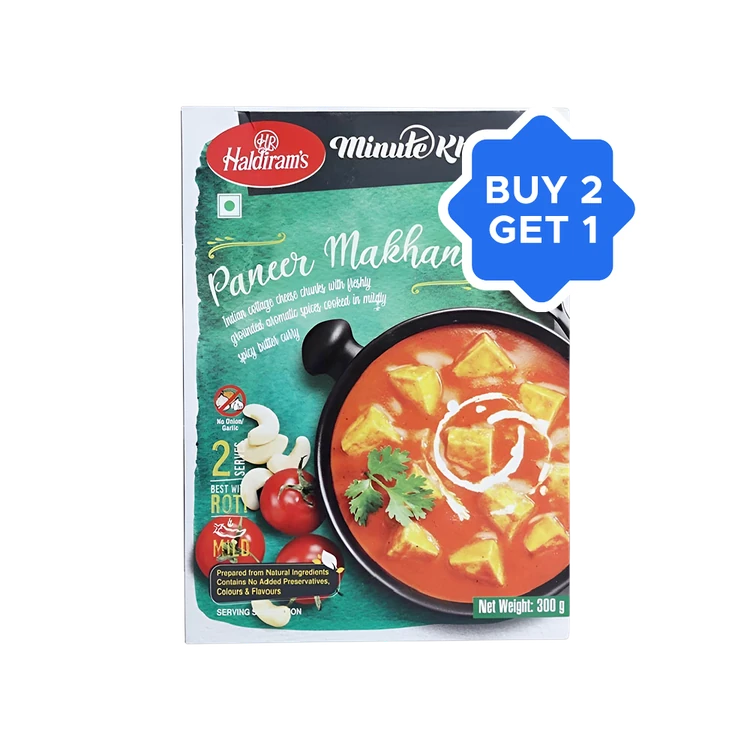 Haldiram's Minute Khana Paneer Makhani Ready to Eat - Buy 2 Get 1 Free