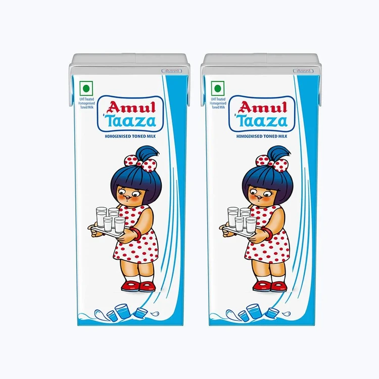 Amul Taaza Toned Milk - Pack of 2