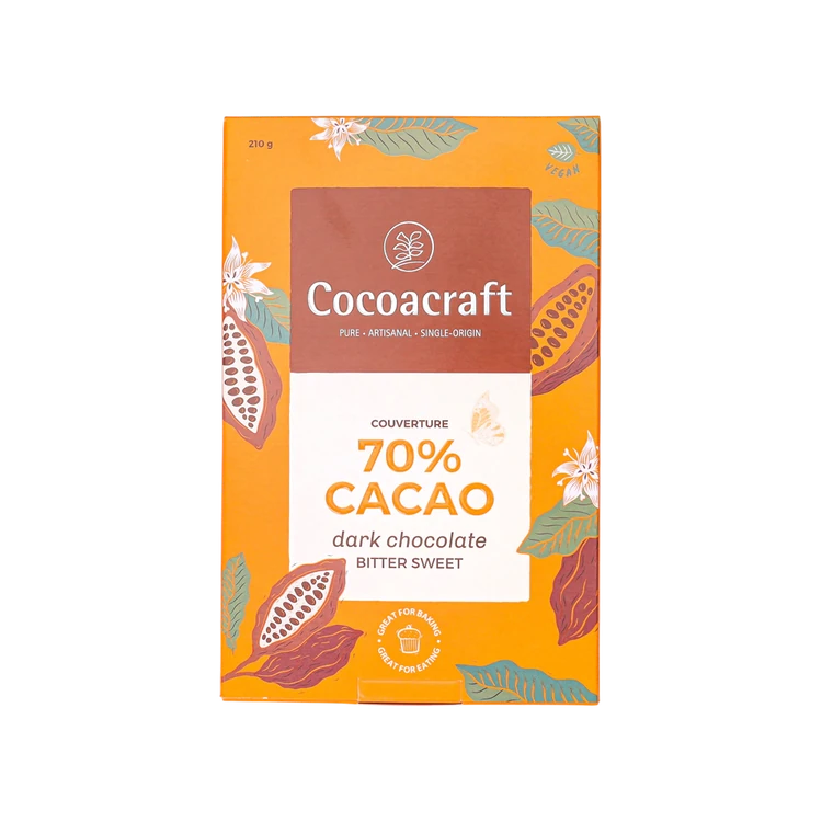 Cocoacraft 70% Cacao Bitter Sweet Dark Chocolate