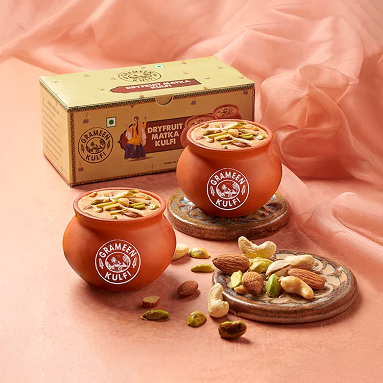 Grameen Dry Fruit Matka Kulfi - Pack of 2
