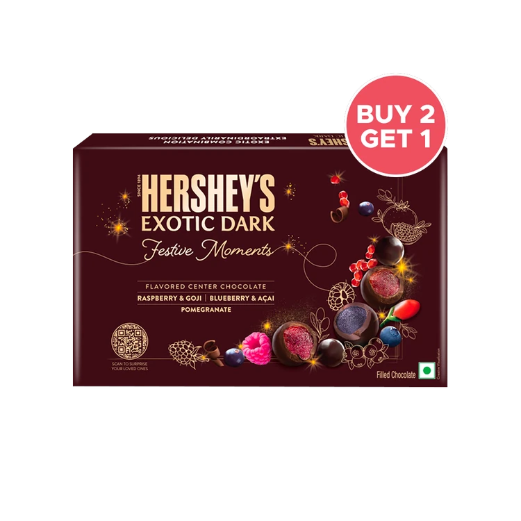 Hershey's Exotic Dark Festive Chocolate Gift Pack - Buy 2 Get 1 Free