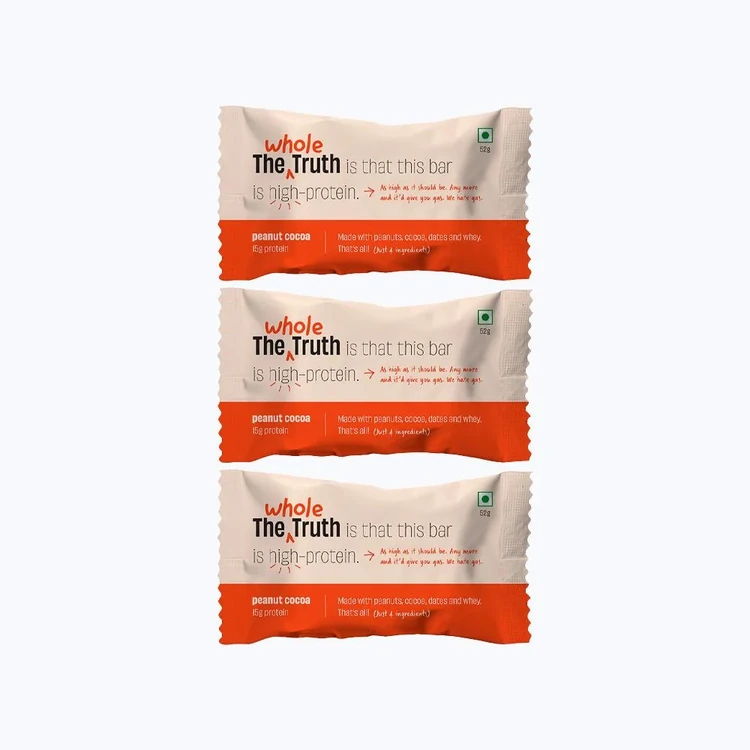 The Whole Truth Peanut Cocoa Protein Bar - Pack of 3