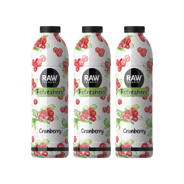 Raw Pressery Refreshers Cranberry Juice - Pack of 3