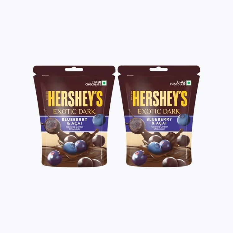 Hershey's Exotic Dark Dark Chocolate Pack (Blueberry & Acai) - Pack of 2
